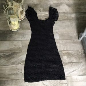 Sexy lace black dress